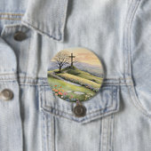 Badge Rond 7,6 Cm Easter sunrise art illustration (En situation)