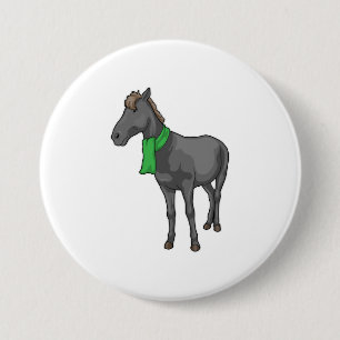 Badge Rond 7,6 Cm Écharpe de cheval