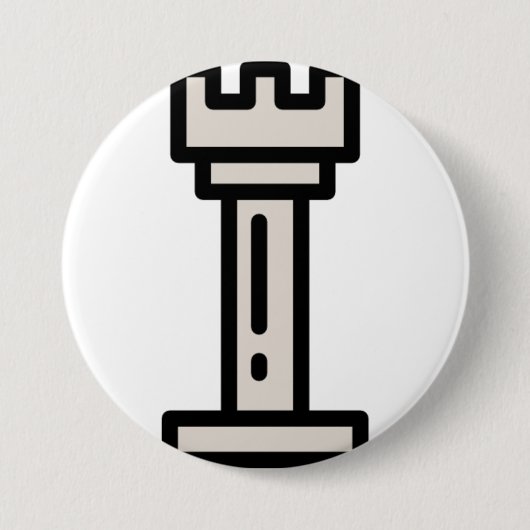 Badge Rond 7,6 Cm échecs (Devant)