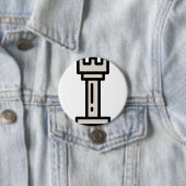 Badge Rond 7,6 Cm échecs (En situation)