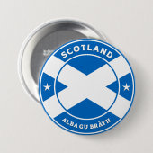 Badge Rond 7,6 Cm Écosse à jamais (Devant & derrière)