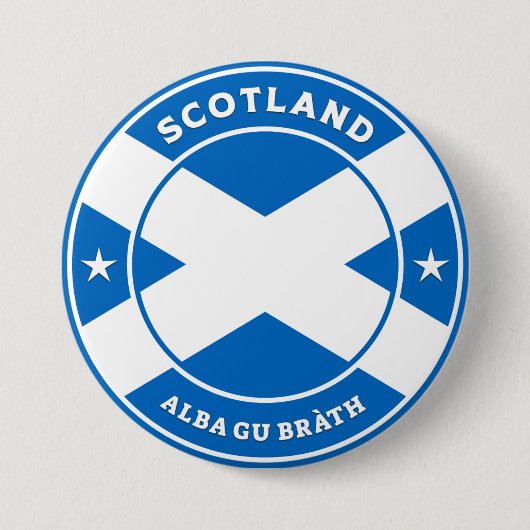 Badge Rond 7,6 Cm Écosse à jamais (Devant)