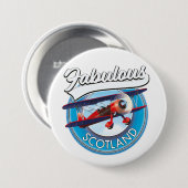 Badge Rond 7,6 Cm Écosse fabuleuse patch rétro de voyage (Devant & derrière)