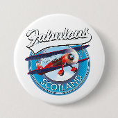 Badge Rond 7,6 Cm Écosse fabuleuse patch rétro de voyage (Devant)