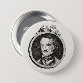 Badge Rond 7,6 Cm Edgar Allan Poe (Devant & derrière)