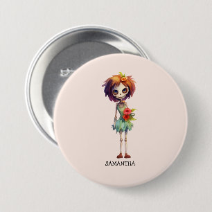 Badge Rond 7,6 Cm Éffrayant, Mais Cute Zombie Kid - Adorable Macabre