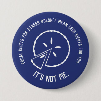 Badge Rond 7,6 Cm Égalité des droits - Ce n'est pas un gâteau