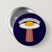 Badge Rond 7,6 Cm Eggstraterrestrial Avec Texte (Devant & derrière)