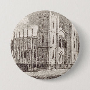 Badge Rond 7,6 Cm Église chrétienne médiévale