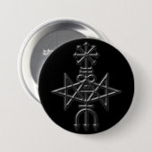 Badge Rond 7,6 Cm église traditionnelle de sigil satan (Devant & derrière)