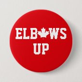 Badge Rond 7,6 Cm Elbows Up Canada (Devant)