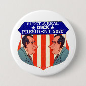 Badge Rond 7,6 Cm Elect a Real DICK (Devant)