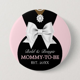 Badge Rond 7,6 Cm Élégant Baby shower Ethnic Pink Baby & Co Tiffany