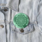 Badge Rond 7,6 Cm Élégant Coeur Vert Chakra Zen Yoga Spirituel (En situation)