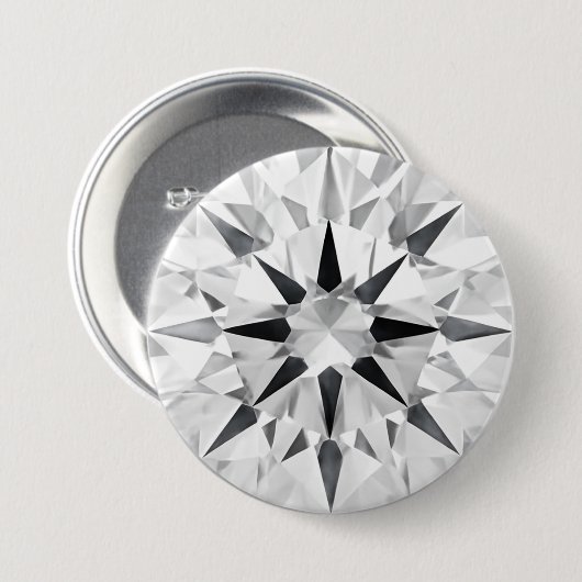 Badge Rond 7,6 Cm Elegant Diamond Inspired 3" Button - Custom Design (Devant & derrière)