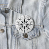 Badge Rond 7,6 Cm Elegant Diamond Inspired 3" Button - Custom Design (En situation)