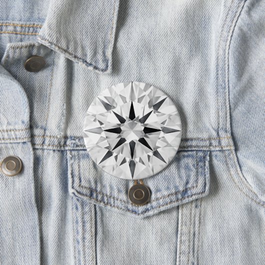 Badge Rond 7,6 Cm Elegant Diamond Inspired 3" Button - Custom Design (En situation)