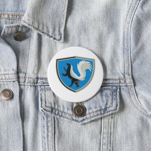 Badge Rond 7,6 Cm Élégant Emblème Skunk Faune Inspiré Crest