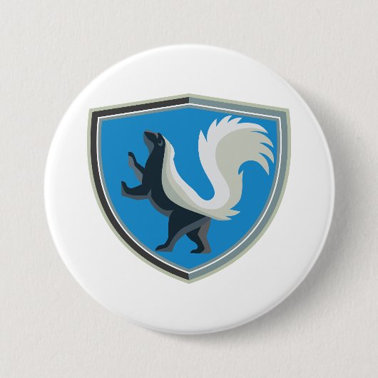 Badge Rond 7,6 Cm Élégant Emblème Skunk Faune Inspiré Crest (Devant)