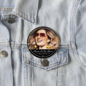 Badge Rond 7,6 Cm Elegant Forever in Our Hearts Memorial Photo (En situation)
