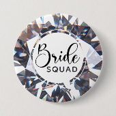Badge Rond 7,6 Cm Élégant SQUAD BRIDE chic SQUAD Diamond Script (Devant)