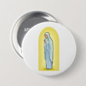 Badge Rond 7,6 Cm Elegant Virgin Mary Catholic Religious (Devant & derrière)