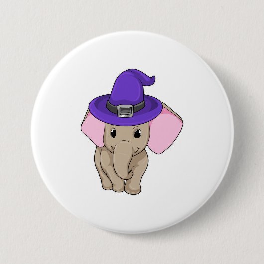 Badge Rond 7,6 Cm Elephant (Devant)