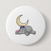 Badge Rond 7,6 Cm Elephant (Devant)