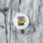 Badge Rond 7,6 Cm Eléphant avec mobile (En situation)