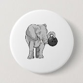 Badge Rond 7,6 Cm Éléphant de bowling (Devant)