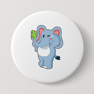Badge Rond 7,6 Cm Elephant Mobile