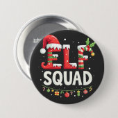 Badge Rond 7,6 Cm Elf Squad Drôle Correspondant (Devant & derrière)