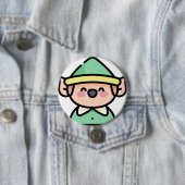 Badge Rond 7,6 Cm elfe (En situation)