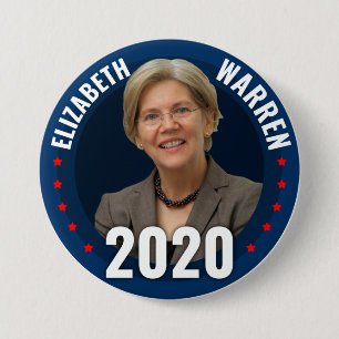 Badge Rond 7,6 Cm Elizabeth Warren pour la présidence 2020
