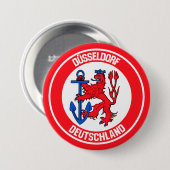 Badge Rond 7,6 Cm Emblem rond de Düsseldorf (Devant & derrière)
