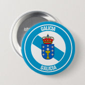 Badge Rond 7,6 Cm Emblem rond de Galice (Devant & derrière)