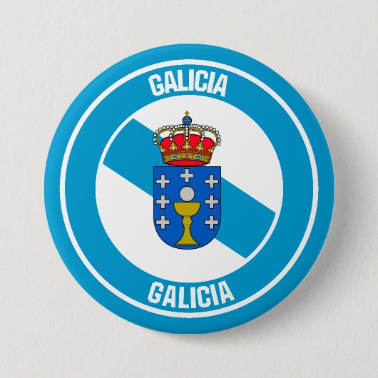 Badge Rond 7,6 Cm Emblem rond de Galice (Devant)