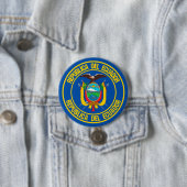 Badge Rond 7,6 Cm Emblème autour de l'Equateur (En situation)