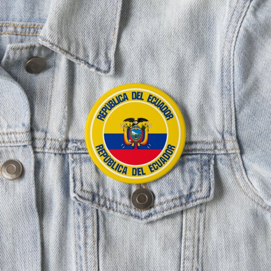 Badge Rond 7,6 Cm Emblème autour de l'Equateur (En situation)
