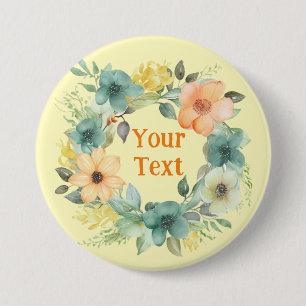 Badge Rond 7,6 Cm Emblème captivant d'ordinateur portable à fleurs b