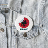 Badge Rond 7,6 Cm Emblème d'aigle à tête double en Albanie
