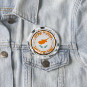 Badge Rond 7,6 Cm Emblème de Chypre (En situation)