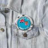 Badge Rond 7,6 Cm Emblème de Fidji Round (En situation)