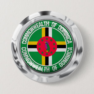 Badge Rond 7,6 Cm Emblème de la Dominique