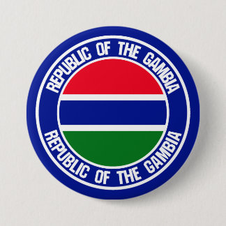 Badge Rond 7,6 Cm Emblème de la Gambie