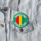 Badge Rond 7,6 Cm Emblème de la Guinée (En situation)