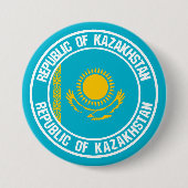 Badge Rond 7,6 Cm Emblème de la ronde du Kazakhstan (Devant)