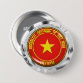 Badge Rond 7,6 Cm Emblème de la ronde du Vietnam (Devant & derrière)