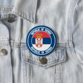 Badge Rond 7,6 Cm Emblème de la Serbie (En situation)