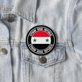 Badge Rond 7,6 Cm Emblème de la Syrie (En situation)